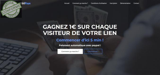Gagnez 1 euro sur chaque visiteur qui clique sur votre lien à Paris